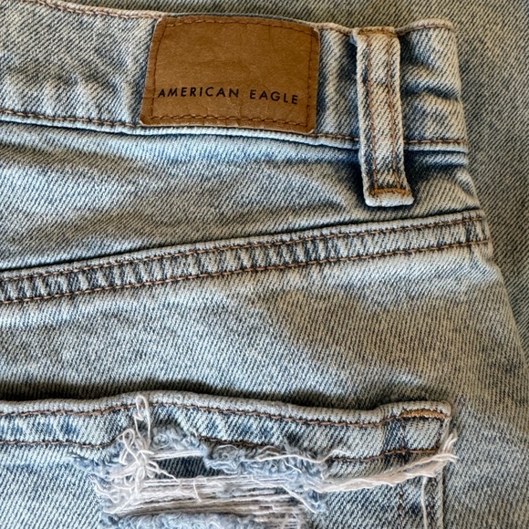 American Eagle Women’s super high rise ankle straight jeans distressed size 8 - Picture 4 of 7